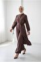 Algın Bilekleri Drawstring Long Trousers Suit-Ek592.4 Coffee