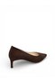 Women's Classic Short-Heeled Leather Shoes - 8