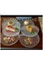 Set of 6 Cake Plates - Luxury Glass Cake Cake Set for 6 People - Dessert Plate(16cm)