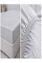 Striped Cotton Satin Gray Hotel Series Double Duvet Cover Set with Elastic Sheets - 6