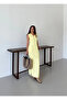 Cotton V-Neck Slit Long Dress – Comfortable Fit Summer Dress - 3
