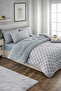 Double Welsoft Fleece Duvet | Free 2 Pillowcases, Reversible - Gray Chain - 2