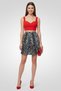Women Animal Print Midi Skirt, Black - 2