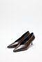 Heels 2603 - Pointed Toe Classic Dark Brown Women's Heels - 3
