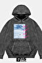 But Why Printed Oversized Unisex Washable Black Hoodie - 3