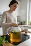 Heat Resistant Borosilicate Glass Teapot 1800 ml Stylish Presentation Teapot with Stainless Steel Strainer - 6