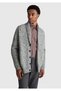 Men's Multi-Colored Cotton and Wool Blend Ribbed Detailed Buttoned Double-Breasted Cardigan