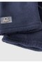 Boy's Navy Blue Gloves with Logo Detail - 3
