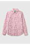Women's pink 100% Cotton Patterned regular fit shirt