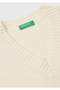 Men's cream wool blend sleeveless sweater with diamond pattern and ribbed detail - 7