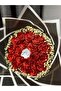 19-Piece Non-Fading Red-Single White Rose Bouquet - 3