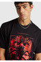 Men's black-red 100% Cotton regular fit stranger things Printed t-shirt - 6