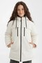 Girl's Winter Parka Coat Heat-Retaining Filling a Lined S Water-Repellent Ü Windproof a Hooded Back
