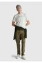 Men's cream 100% cotton front and back Printed logo detailed t-shirt - 5
