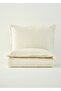 100% Cotton Vintage Double Bed Cover Set Cream (240X260 cm) - 5