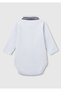 Baby Powder Blue Polo Neck Snap Bodysuit - 2