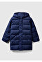 Benetton Boys' Navy Blue down Jacket Long Coat