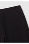 Girl's Black Logo Detailed Flare Leggings - 3