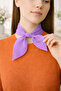 Lilac Colored Plain Chiffon Scarf Multi-Purpose Accessory 50X50 - 4