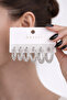 Women's Gray Color Steel 6-Piece Textured Hoop Earring Set