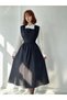 Mandy Long Midi Length Gilet Dress Women Black - 2