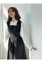 Mandy Long Midi Length Gilet Dress Women Black - 5