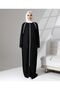 Full Length Zipper Closure Denier Casual Oversize Prayer Ferace - Black - 4