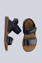 Pablo Boys' Leather Sandals Navy Blue - 6