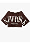 Comfortable Fit Short Sleeve Off-The-Shoulder Printed Crop T-Shirt - 3