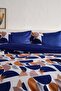 Satin Duvet Cover Set Diego Double - Navy Blue - 5