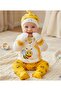 5-Piece Inflatable Mini Bee Patterned Uni Bodysuit Set – Newborn Set