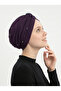 Crystal Tulle Lined Purple Ready-made Hijab Hijab Evening Dress Bonnet - 4
