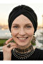 Crystal Tulle Lined Black Ready-made Hijab Hijab Evening Dress Bonnet - 7