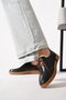 Yerna Rubber Laced Women's Genuine Leather Shoes Black Skin - 3