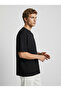 Oversize Fit Thick Textured Black T-Shirt - 5