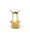 Pearl Detailed Stone Triangle Design Gold Color Hairpin – Stylish and Modern Hair Clip - 2
