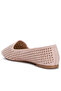 Women's Perforated Ballerinas in Pink - 3