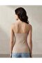 Women Beige Strappy Lace Vest - 5