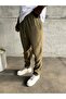 Khaki Tensel Fabric Boyfriend Pants - 2