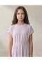 Senior Girls Mauve Short Sleeve Dress With Buttons - 3