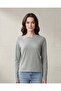 Women Green Long Sleeve Crew Neck T-Shirt - 3