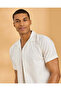 Men White Allover Print Short Sleeve Shirt - 4