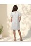 Senior Girls White 3D Floral Mesh Dress - 3
