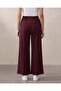 Women Burgundy Wide Leg Active Pant - 3