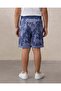 Boys Navy Leaf Print Jacquard Shorts - 3