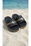 Women's Evil Eye Beaded Eva Beach Slippers Thick Sole with Chain Accessories Daily Summer Slippers - 8