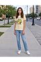 Senior Girls Yellow Placement Print Short Sleeve T-Shirt - 5