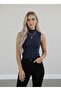 Women's 6-Piece Zero Sleeve Sleeveless Bodysuit Viscose Turtleneck Bodysuit 6 Pieces Turtleneck - 5