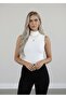 Women's 6-Piece Zero Sleeve Sleeveless Bodysuit Viscose Turtleneck Bodysuit 6 Pieces Turtleneck - 4