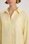Yovena Button Detail Yellow Oversize Shirt - 7